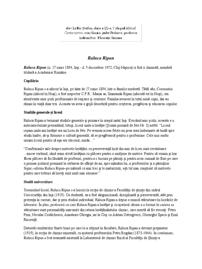 Raluca Rîpan | PDF