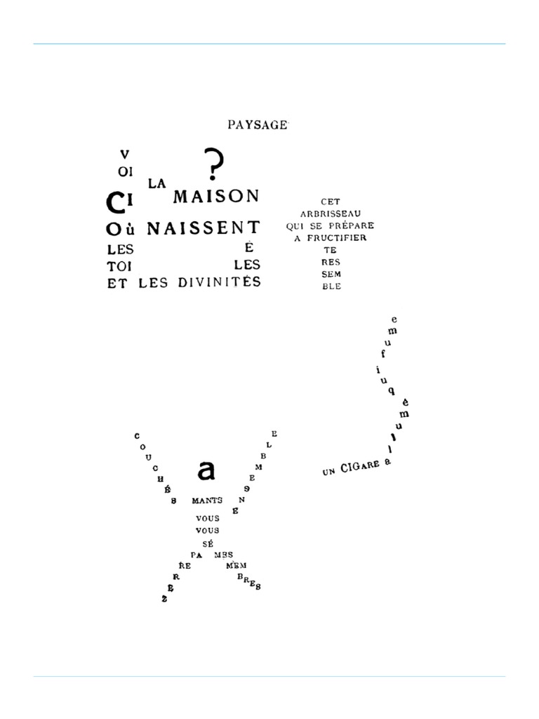 Apollinaire's Paysage From Calligrammes PDF