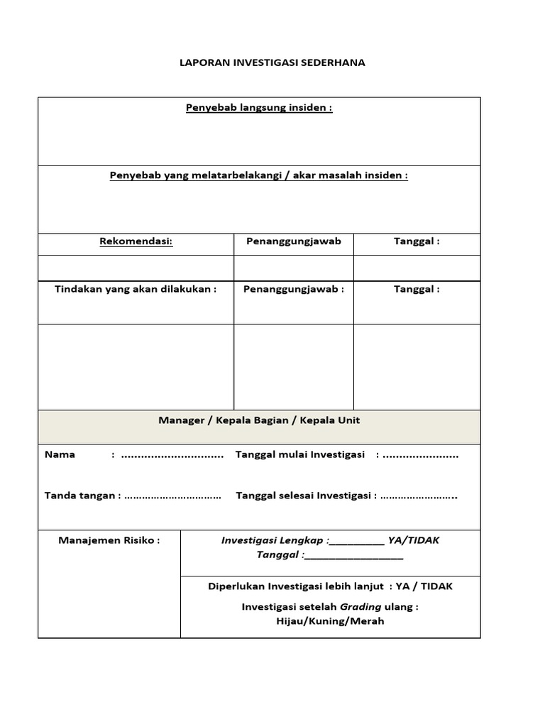 Contoh Laporan Investigasi Sederhana Nusagates