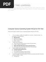 STUDY TIME LEARNING - Computer Science Operating System MCQs For NTS Test