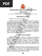 SENTENCIA 402/2018 JUZGADO DE LO PENAL No 9 MÁLAGA