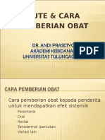 Cara Pemberian Obat