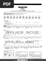 Monster - Skillet - Guitar & Bass Tablature PDF