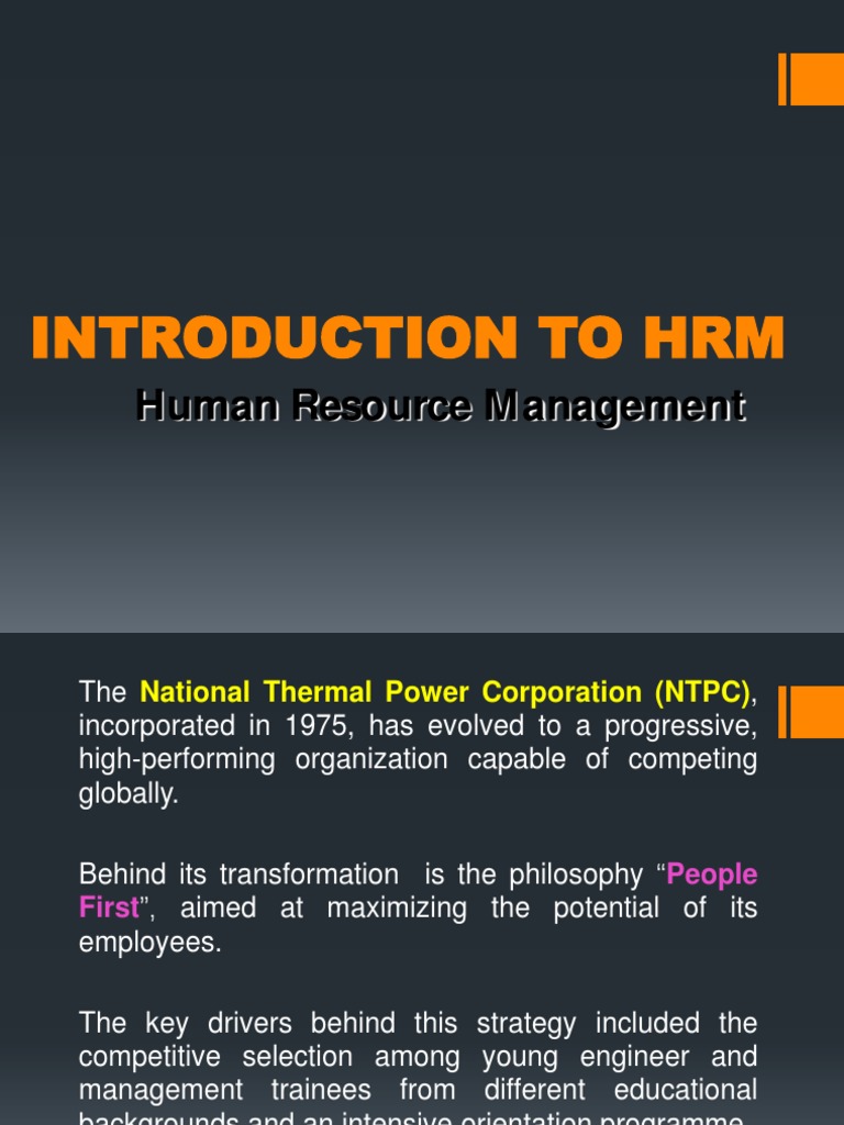 1 INTRODUCTION TO HRM.ppt | Human Resource Management | Employment