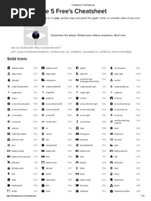 Cheatsheet _ Font Awesome