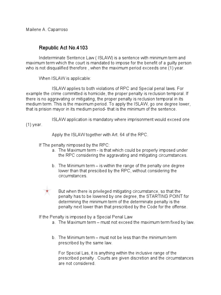 Indeterminate Sentence Law Overview | PDF | Violence | Mandatory Sentencing