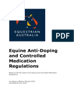 Equine Anti Doping Regulations