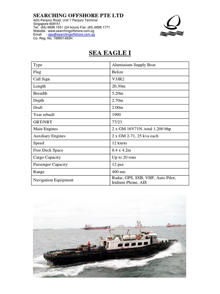 Sea Eagle I Specifications Overview | PDF