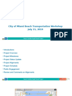 Beach Corridor Alternatives - Miami Beach Workshop