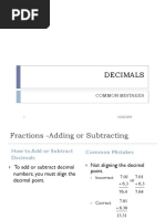 Common Mistakes Decimals PDF