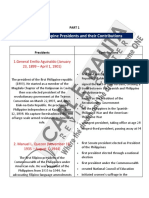 Part 1 CBRC Social Sci. Handout (Presidents With Their Cotribution)