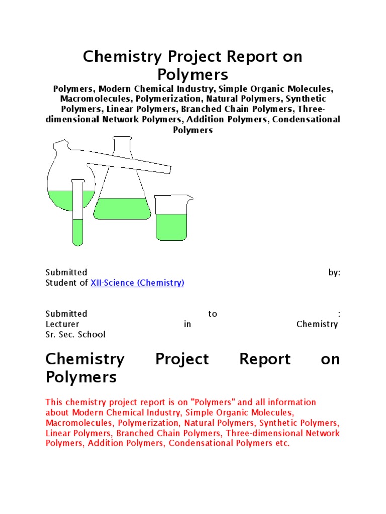 Chemistry Project on Polymers Overview | PDF | Polymers | Macromolecules