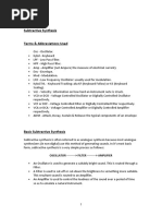 Subtractive Synthesis