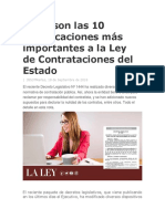 Estas Son Las 10 Modificaciones Más Importantes A La Ley de Contrataciones Del Estado