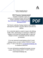 PLTI 2011 Program Announcement Flyer