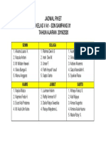 Jadwal Piket Kelas