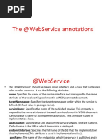 Web Service Annotations