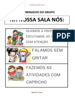 Regras da sala de aula combinadas