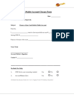 Customer Account Closure Form