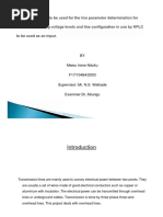 Software Package to Be Used for the Line Parameter Determination for Standard Operating Voltage Levels and Line Configuration in Use by Kplc to Be Used as an Input-presentation_0