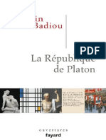 Alain Badiou - La République de Platon-Fayard (2012)