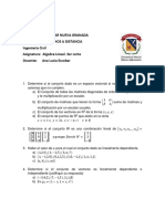 TALLER 3 Algebra Lineal 2018-2