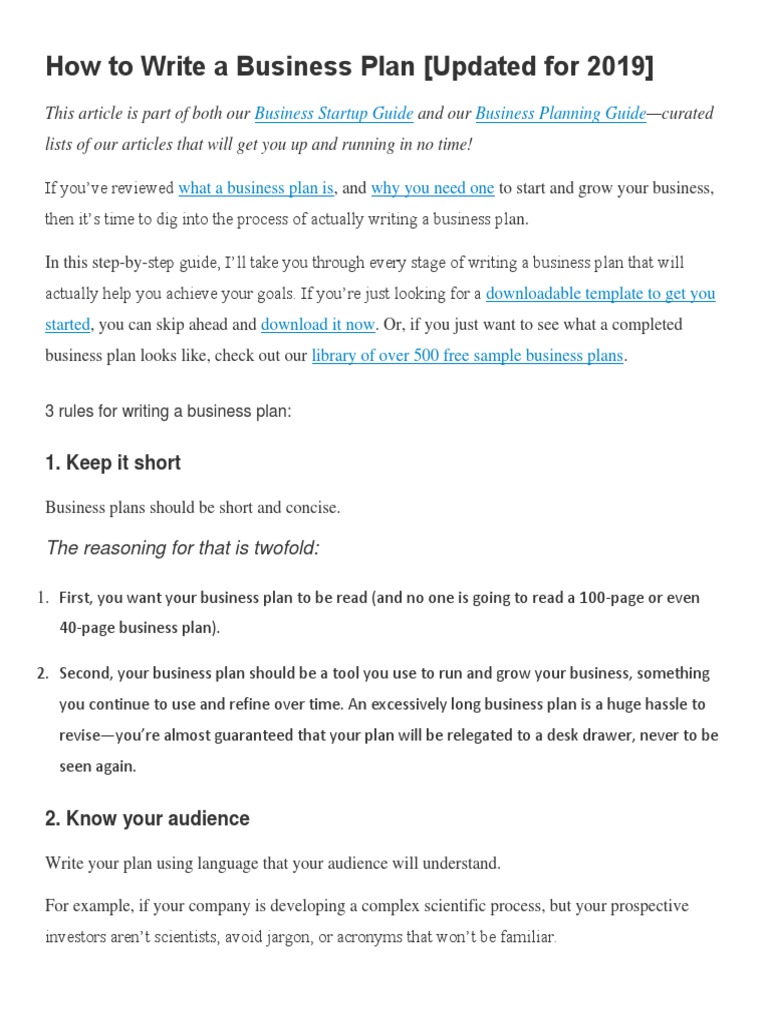 How To Write A Business Plan | PDF | Income Statement | Net Income