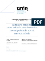 El TEatro musical para desarrollar la competencia social en secuendaria de UNIR