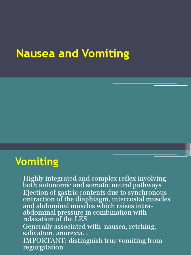Nausea and Vomiting Slides PDF