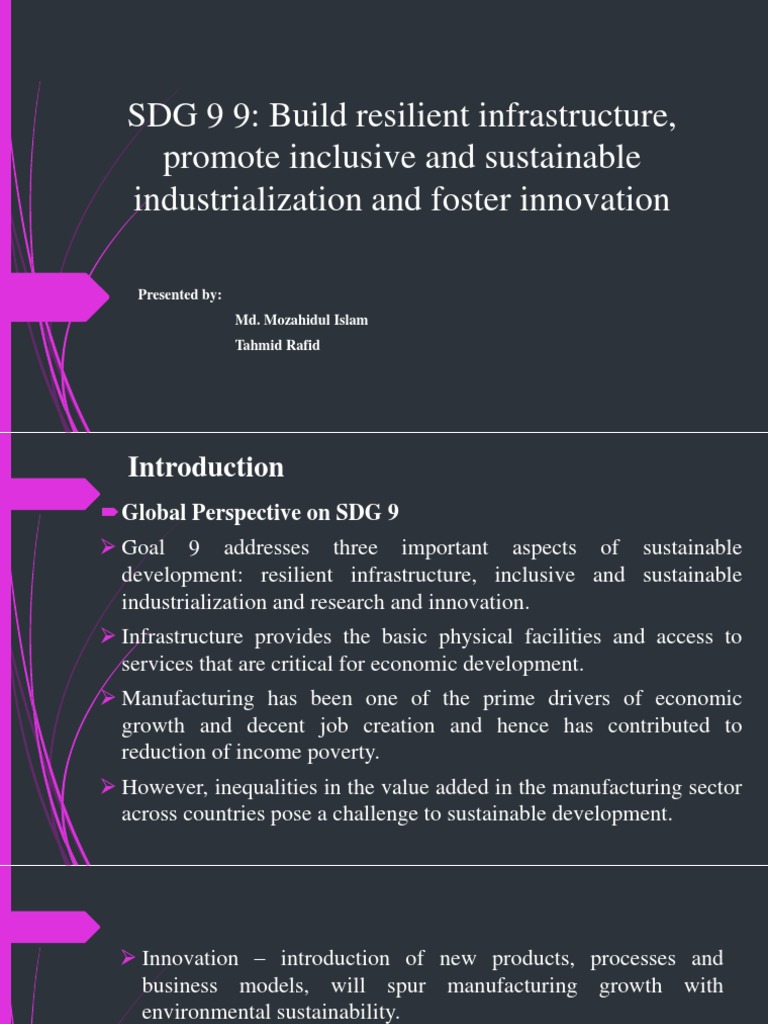 SDG 9: Infrastructure and Innovation Insights | PDF | Infrastructure ...