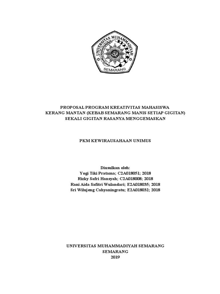 Proposal Usaha Kebab Buah Semarang | PDF | Bisnis