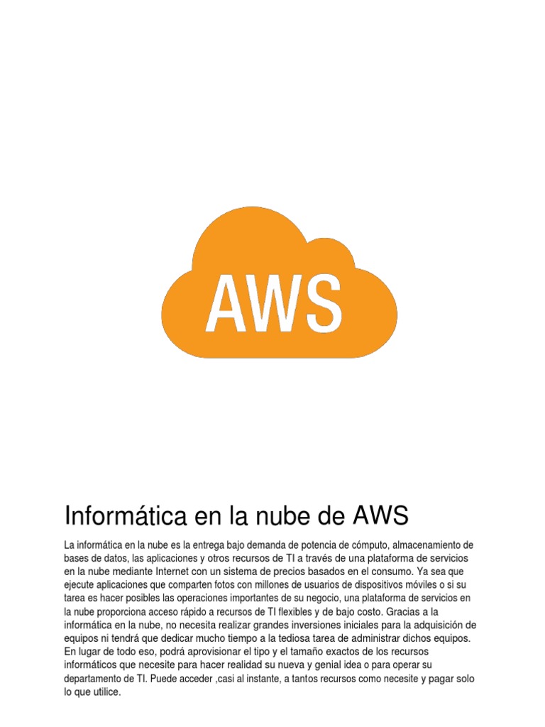 Aspectos Fundamentales de Informática en La Nube de AWS PDF | Descargar ...