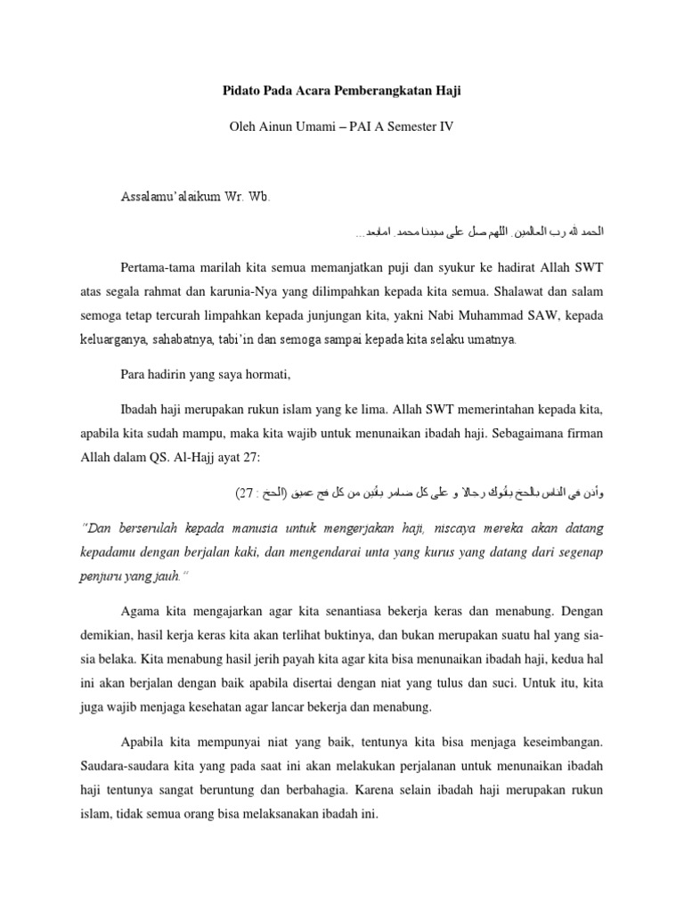 Pidato Tentang Rukun Islam Terbaik Kumpulan Referensi Teks Pidato