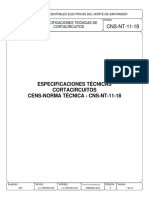 CNS-NT-11-18 Especificaciones Técnicas de Cortacircuitos PDF