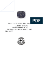 Evaluation of Tea Board and Coffee Board: Indian Export During Last Decaded
