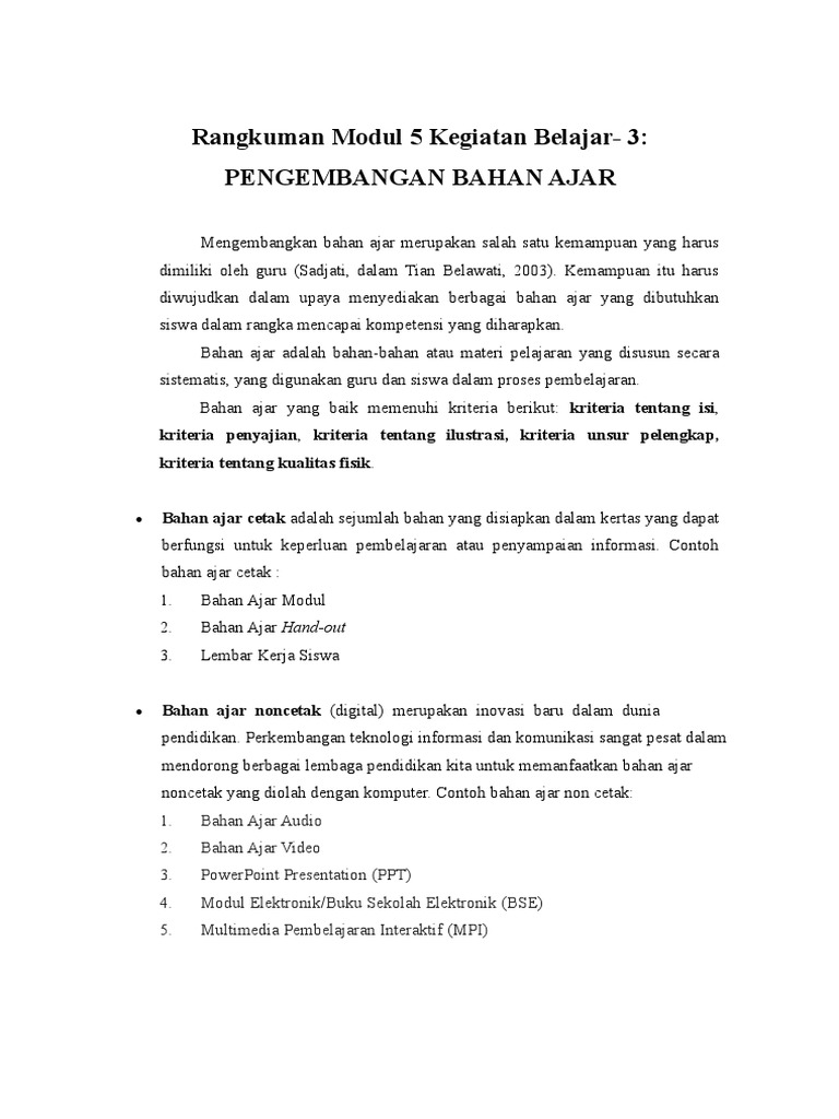 Buku Contoh  Resume Materi Guru Paud