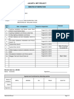 Jakarta MRT Project: Minutes of Inspection