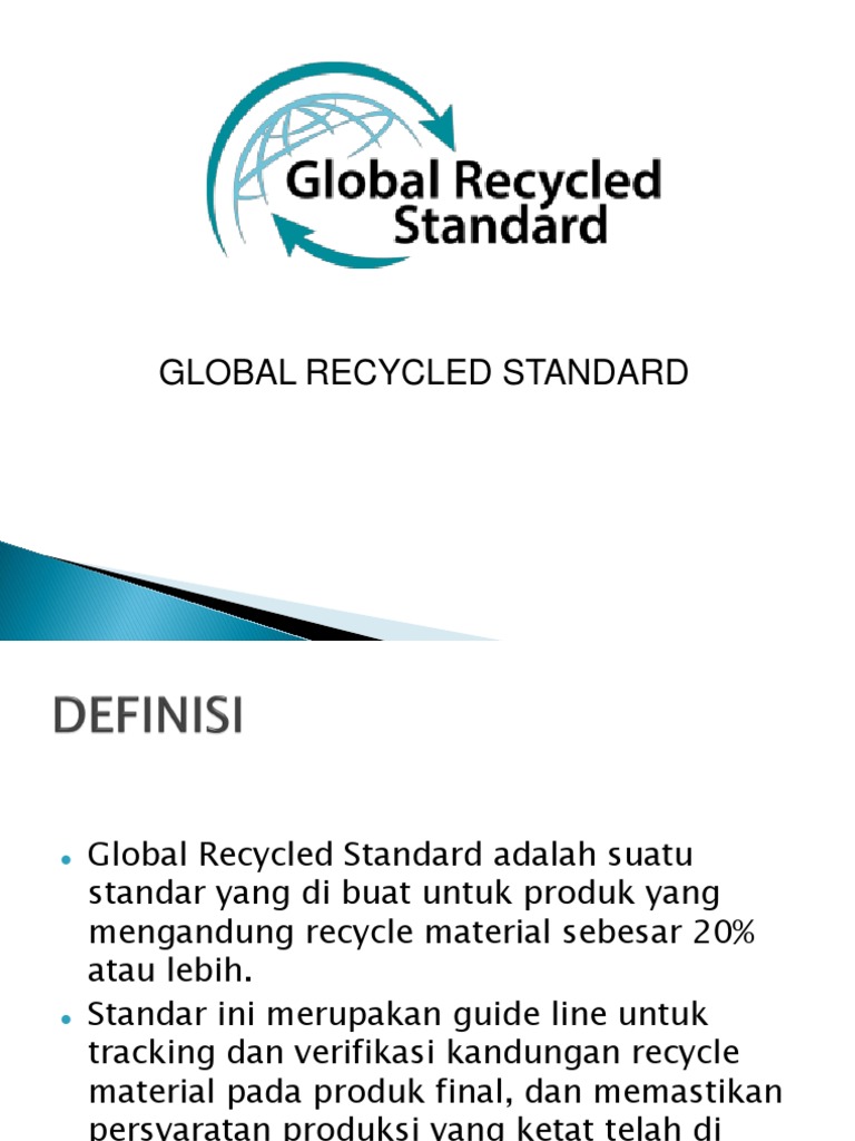 Global recycled standard
