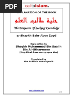 An Explanation of Shaykh Bakr Abu Zayd's 'The Etiquette of Seeking Knowledge' by Shaykh Ibnul-Uthaymeen (Point 3-7)