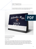 Kalender Apa Itu Kalender Pengertiannya