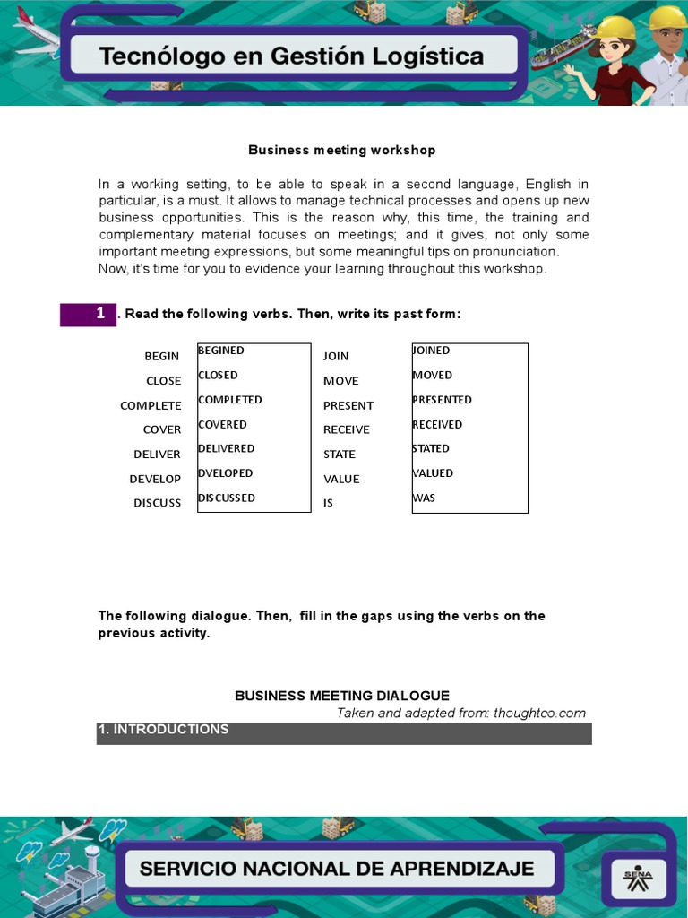 Business Meeting Workshop Essentials | PDF | Customer | Communication