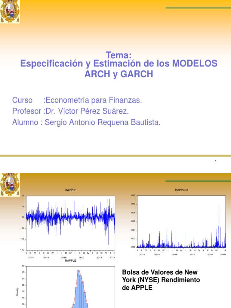 Arch Garch | PDF | Econometría | Metodologia Economica