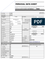 My Personal Data Sheet