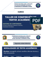 1. Modalidades de Textos Académicos