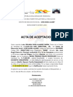 Republica Bolivariana de Venezuela Aceptaciones y Postulaciones