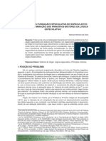 SILVA, M. M. O Problema Da Fundação Especulativa Do Especulativo Puro..., 2005. (Manuel Moreira Da Silva, Diadochus Speculativus) .