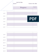 Progress: My P.D. Plan