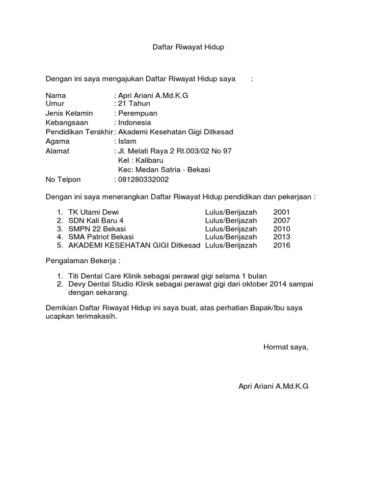 Download 66+ Contoh Surat Surat Lamaran Kerja Perawat Terbaru Gratis