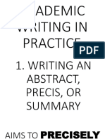 Academic Writing in Practice
