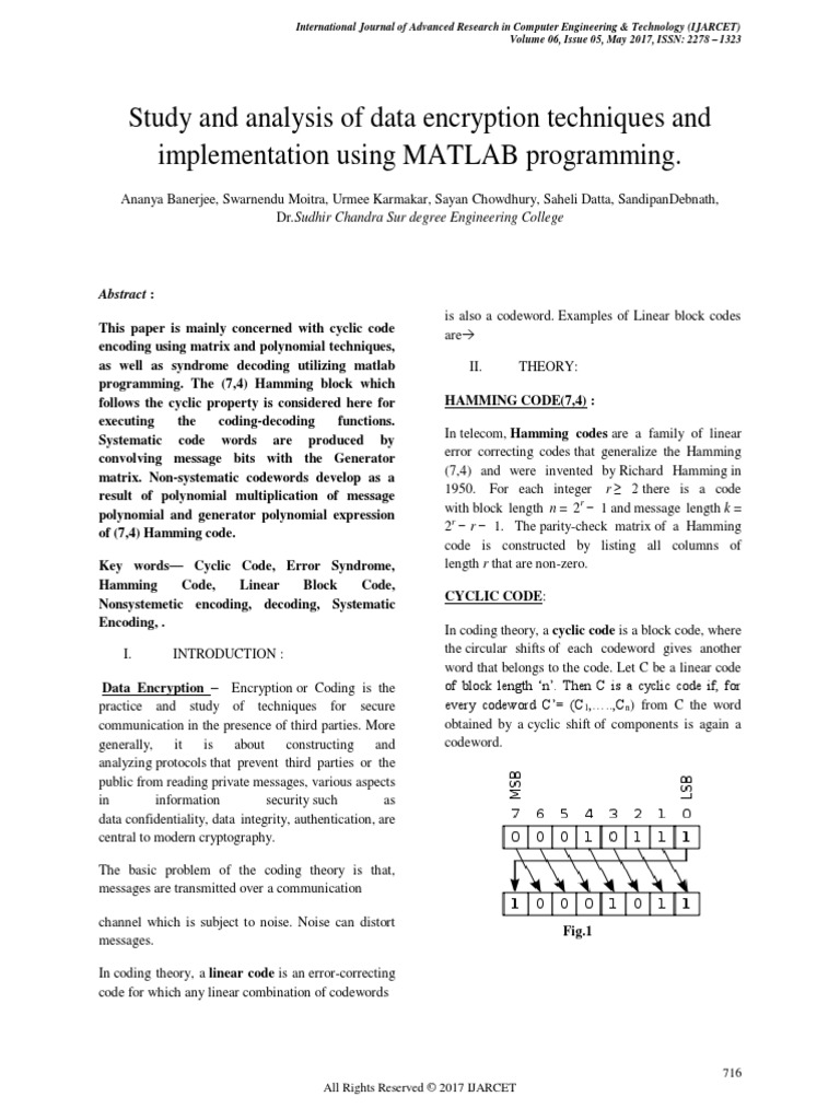 Study and Analysis of Data Encryption Te PDF | PDF | Code | Theoretical ...